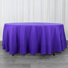 108inch Purple 200 GSM Seamless Premium Polyester Round Tablecloth
