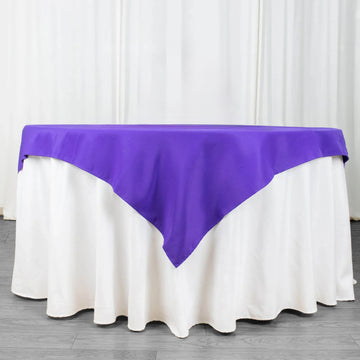 Purple Seamless Premium Polyester Square Table Overlay 220GSM 54"x54"
