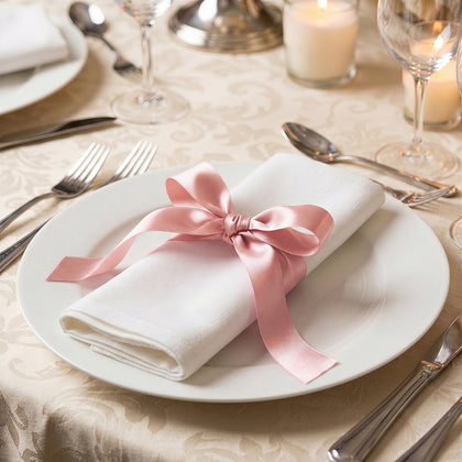 Satin Ribbon Roll 1" x 100 Yards Dusty Rose – Single Face Decorative Craft Ribbon