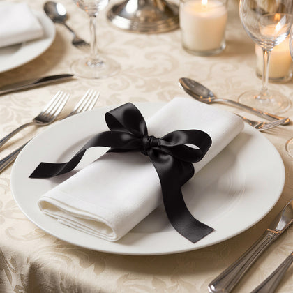 Satin Ribbon Roll 1" x 100 Yards Black – Single Face Decorative Craft Ribbon