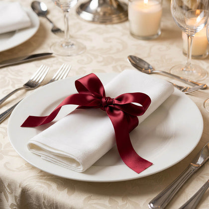 Satin Ribbon Roll 1" x 100 Yards Burgundy – Single Face Decorative Craft Ribbon