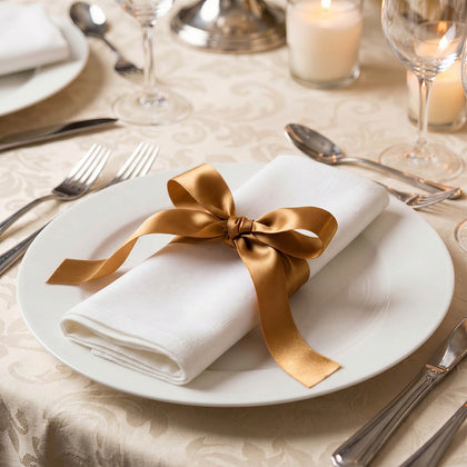 Satin Ribbon Roll 1" x 100 Yards Gold – Single Face Decorative Craft Ribbon