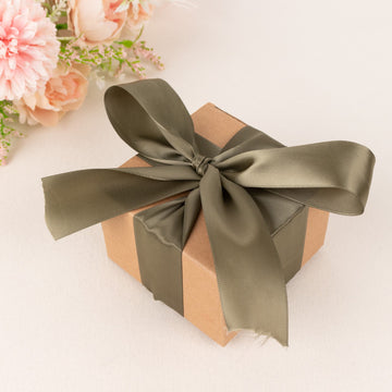 Elevate Your Décor with Dusty Sage Green Single Face Decorative Satin Ribbon