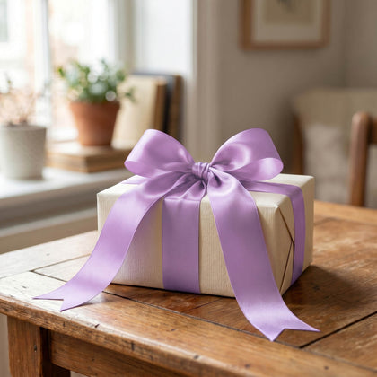 Satin Ribbon Roll 2" x 100 Yards Lavender Lilac – Single Face Decorative Craft Ribbon