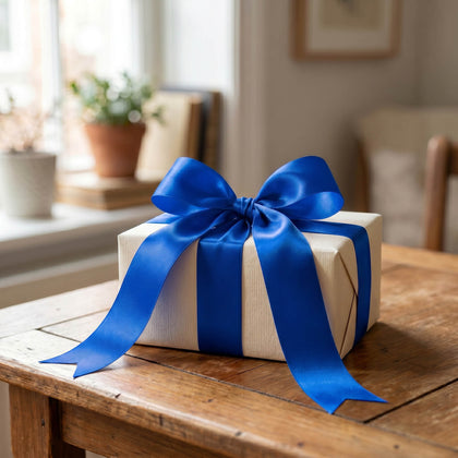 Satin Ribbon Roll 2" x 100 Yards Royal Blue – Single Face Decorative Craft Ribbon