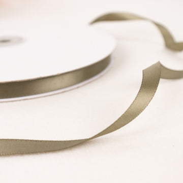 Unleash Your Creativity with Dusty Sage Green Single Face Satin Ribbon