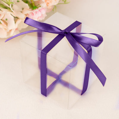 Purple Single Face Decorative Satin Ribbon 100 Yards 3/8"