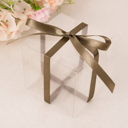 Taupe Single Face Decorative Satin Ribbon 100 Yards 3/8"