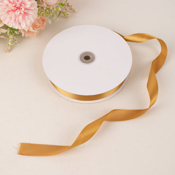 Enhance Your Event with Stunning Gold Satin Ribbon