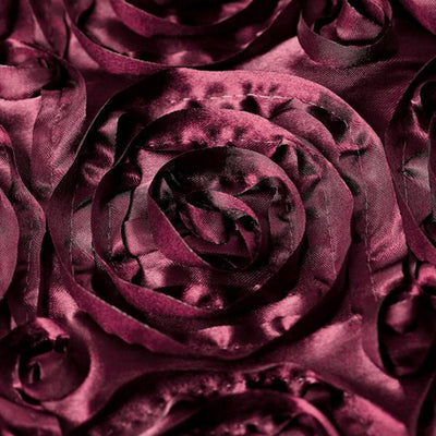 Burgundy satin rose fabric texture close-up for elegant decor.