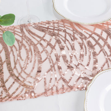 Unleash Your Creativity with the Blush Wave Mesh Table Runner