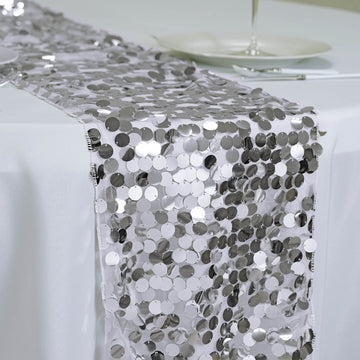Add a Touch of Elegance with the Silver Sequin Table Runner