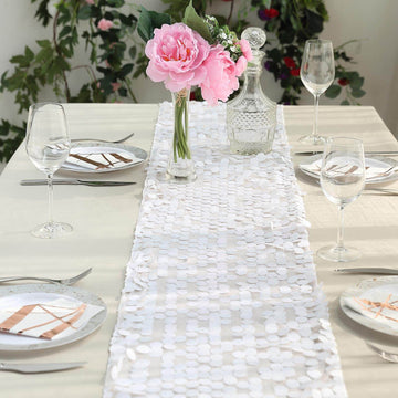 Add a Touch of Elegance with the White Sequin Table Runner