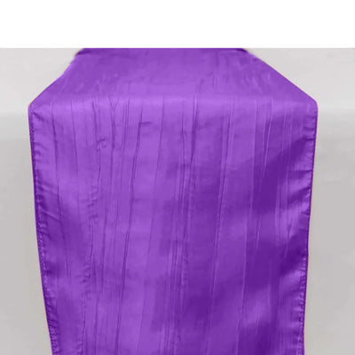 Purple table runner with elegant striped design