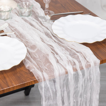 Create a Stunning Table Setting with the Premium Shimmer Chiffon Layered Table Runner