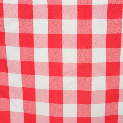 Red and white checkered fabric pattern