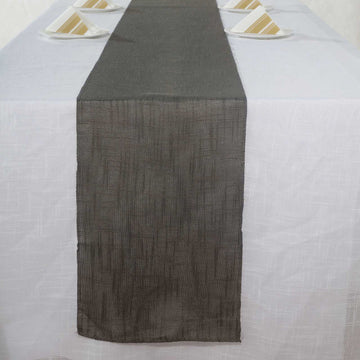 Charcoal Gray Linen Table Runner: The Perfect Addition to Your Event Decor