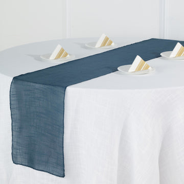 Blue Linen Table Runner: Add Elegance to Your Tablescapes