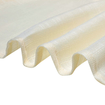 Lightweight cream fabric with soft texture and gentle draping.