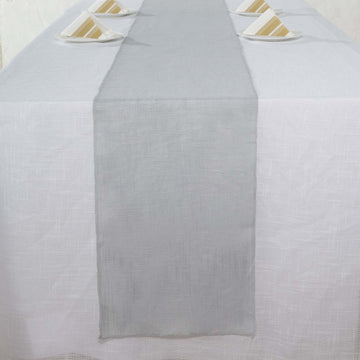 Choose Quality and Style with the Silver Linen Table Runner