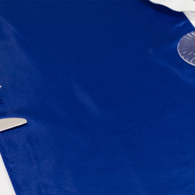 Blue satin fabric draped elegantly for stylish presentations