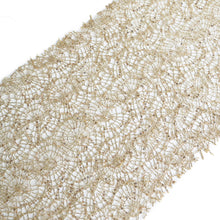 12x108inch Gold Sequin Mesh Schiffli Lace Table Runner, Sparkly Party Table Decoration#whtbkgd