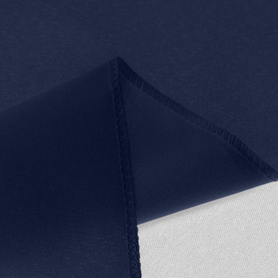 Navy fabric swatch with visible texture and stitching detail.