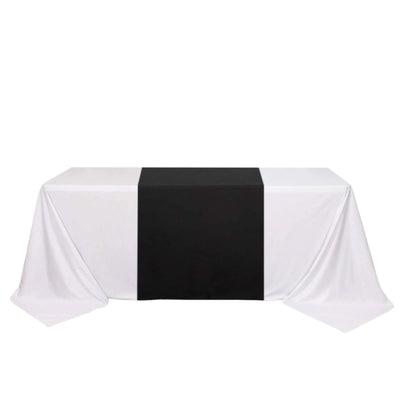 Black and white tablecloth for event decoration