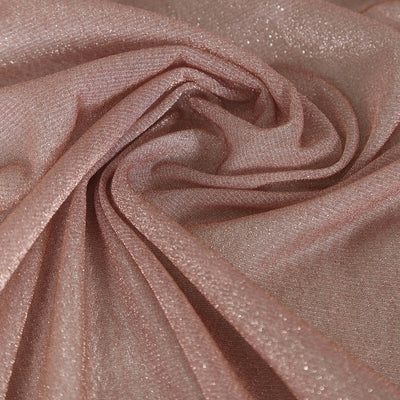 Shimmering rose gold fabric with a soft, textured finish.