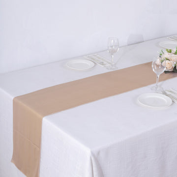 Add a Touch of Sophistication with the Blush Shimmer Polyester Table Runner