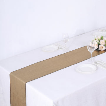 Add a Touch of Vintage Glamour with the Antique Gold Polyester Wrinkle Free Table Runner