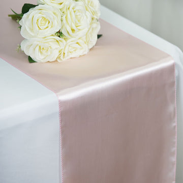 Elevate Your Event Decor with the Blush Satin Table Runner