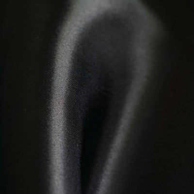 Close-up of smooth black fabric texture.