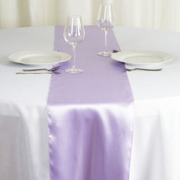 Create a Lavish Table Setting with the Lavender Satin Table Runner