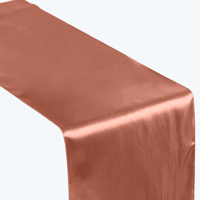 Satin Table Runner 12"x108" Terracotta (Rust) - Stylish Table Linen