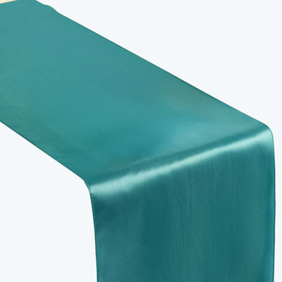 Satin Table Runner 12"x108" Turquoise - Stylish Table Linen