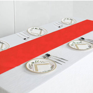 Create Unforgettable Moments with the Red Polyester Table Runner