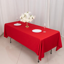 Red Premium Scuba Rectangular Tablecloth, Wrinkle Free Polyester Seamless Tablecloth - 60x102inch
