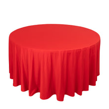 Red Premium Scuba Round Tablecloth, Wrinkle Free Polyester Seamless Tablecloth 120inch