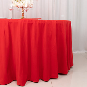 <strong>Wrinkle-Free Red Scuba Tablecloth</strong>