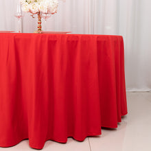 Red Premium Scuba Round Tablecloth, Wrinkle Free Polyester Seamless Tablecloth 120inch
