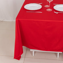 Red Premium Scuba Square Tablecloth, Wrinkle Free Polyester Seamless Tablecloth 70inch