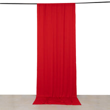 Red 4-Way Stretch Spandex Drapery Panel with Rod Pockets, Photography Backdrop Curtain