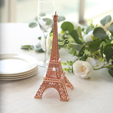 Rose Gold Metal Eiffel Tower Table Centerpiece