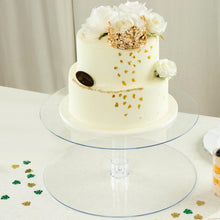 18inch Round 2-Tier Clear Acrylic Cake Stand Set & Cupcake Dessert Holder