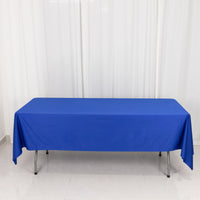 Royal Blue Premium Scuba Rectangular Tablecloth, Wrinkle Free Polyester Seamless Tablecloth - 60"x102"