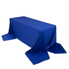 Royal Blue Premium Scuba Rectangular Tablecloth Wrinkle Free Polyester Seamless Tablecloth