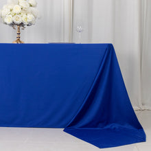 Royal Blue Premium Scuba Rectangular Tablecloth Wrinkle Free Polyester Seamless Tablecloth