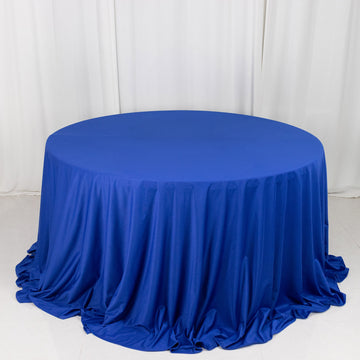 Royal Blue Premium Scuba Round Tablecloth