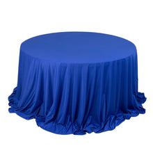 Royal Blue Premium Scuba Round Tablecloth, Wrinkle Free Polyester Seamless Tablecloth